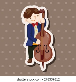 character musician cellist theme elements