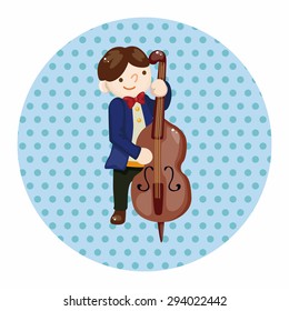 character musician cellist theme elements