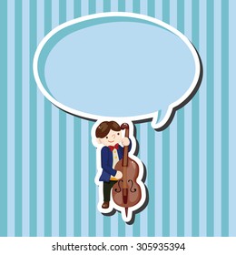 character musician cellist theme elements