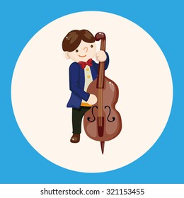 character musician cellist theme elements
