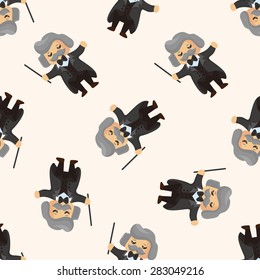 character musician conductor ,seamless pattern