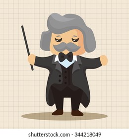 character musician conductor theme elements