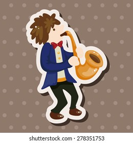 character musician saxophone  theme elements