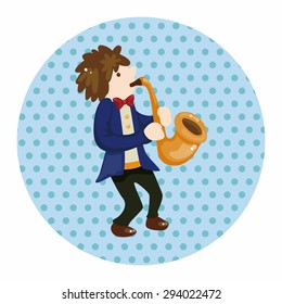 character musician saxophone  theme elements