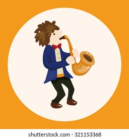 character musician saxophone  theme elements