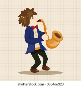 character musician saxophone  theme elements