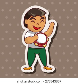 character musician theme elements