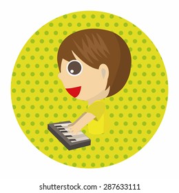 character musician theme elements