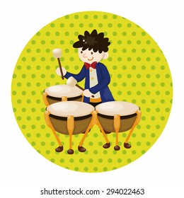character musician timpanist theme elements
