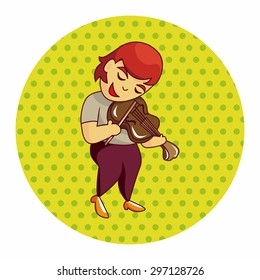character musician violinist theme elements
