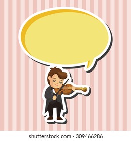 character musician violinist theme elements