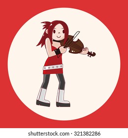character musician violinist theme elements