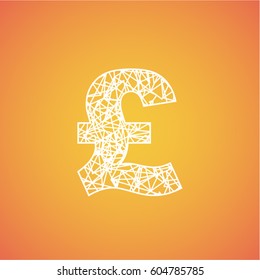 Character from Net font for advertisements, vector type