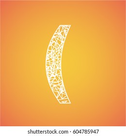 Character from Net font for advertisements, vector type