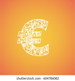 Character from Net font for advertisements, vector type