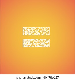Character from Net font for advertisements, vector type