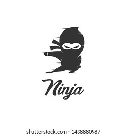 The character ninja symbol with the modern mascot esport logo is clean