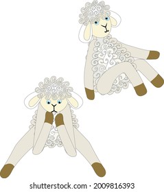 The character is a pensive sheep