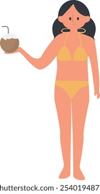 Character of People Doing Activities on the Beach. Isolated Vector Illustration