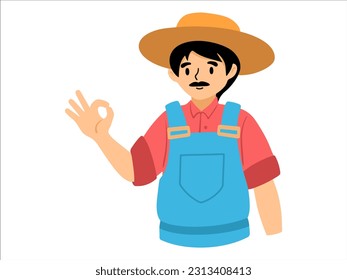 character people Farmer wearing uniform