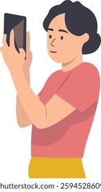 Character of Person Holding Empty Wallet. Vector Illustration in Cartoon Design.