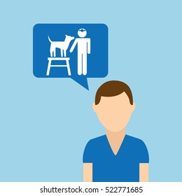 character pet training dog obedience vector illustration eps 10