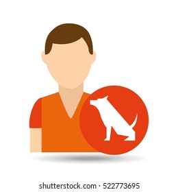 character pet training dog still vector illustration eps 10