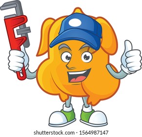 Character plumber in the fried chicken cartoon