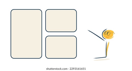 character points to the board, project presentation. training, information, rules, communication