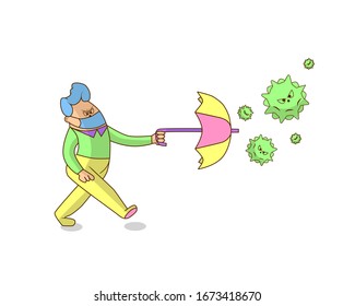 El personaje está protegido contra las bacterias