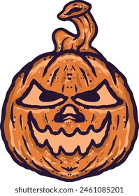 Carácter calabaza helloween ilustración Vector
