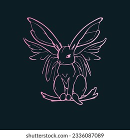 Character rabbit have a wings design best