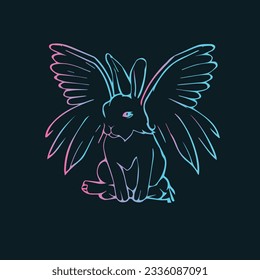 Character rabbit have a wings design best