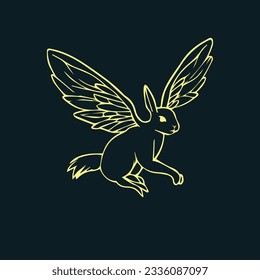 Character rabbit have a wings design best