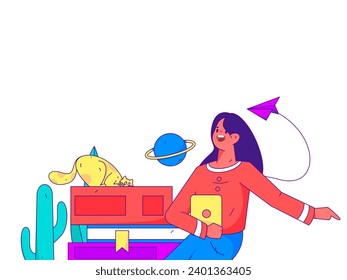Zeichenlesung leise Vektor Concept Operation handgezeichnet Illustration
