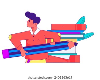 Ilustración dibujada a mano del concepto de vector de lectura de caracteres silenciosa
