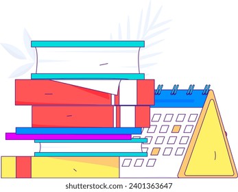 Character reading quietly vector concept operation hand drawn illustration
