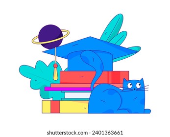 Ilustración dibujada a mano del concepto de vector de lectura de caracteres silenciosa
