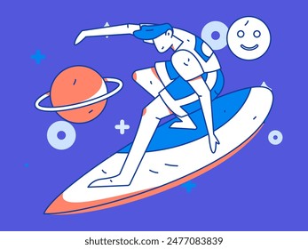Character reading quietly vector concept operation hand drawn illustration
