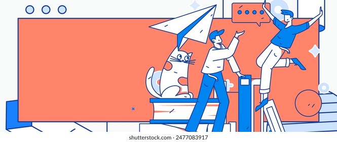 Character reading quietly vector concept operation hand drawn illustration
