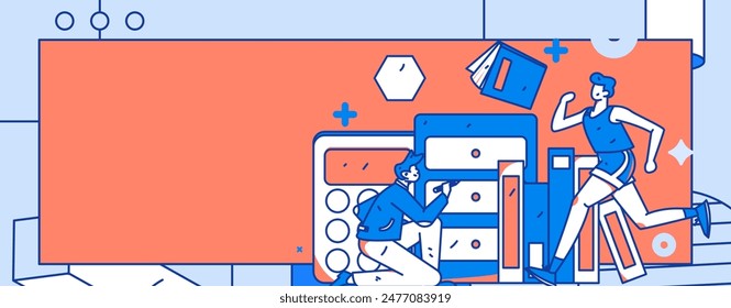 Character reading quietly vector concept operation hand drawn illustration
