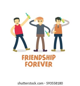 Character representing friendship forever theme