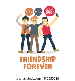 Character representing friendship forever theme