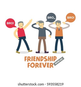 Character representing friendship forever theme