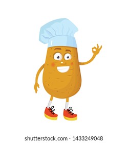 character round potato vector illustration