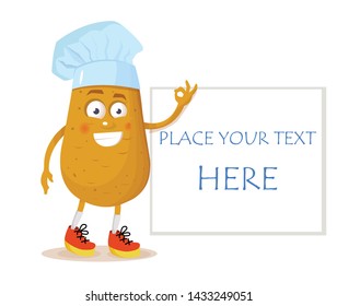 character round potato vector illustration