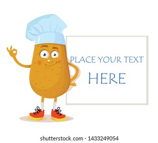 character round potato vector illustration