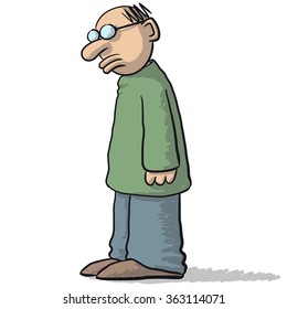 character sad and depressed