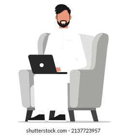 The character of a Saudi Arab man Victor Illustrator