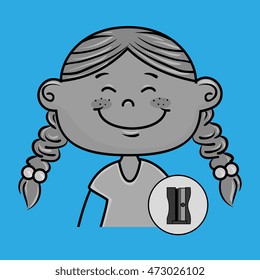 character school student icon vector illustration design